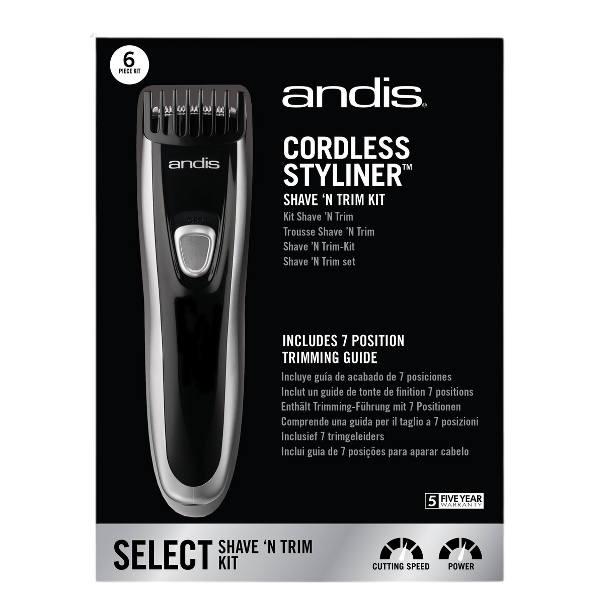 Andis Cordless Styliner Shave & Trim trådløs skjeggtrimmer