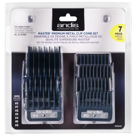 Andis Master Premium Metal Clip Comb Set