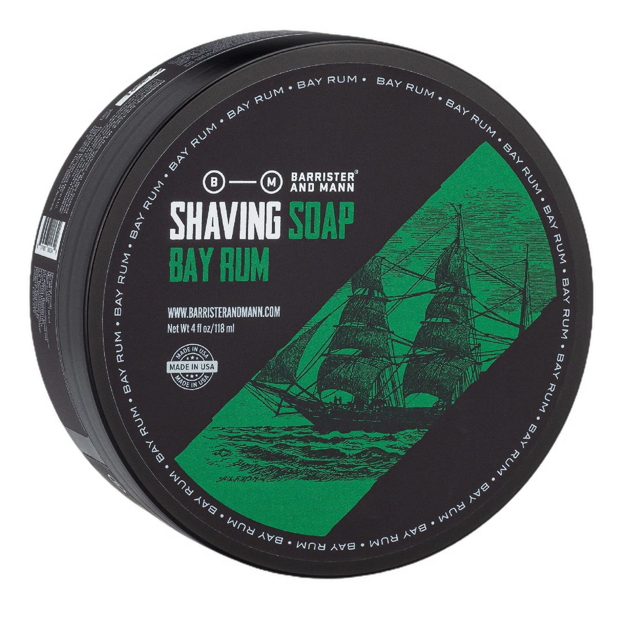 Barrister and Mann barbersåpe i skål Bay Rum