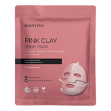 Beauty Pro Pink Clay Sheet Mask ansiktsmask