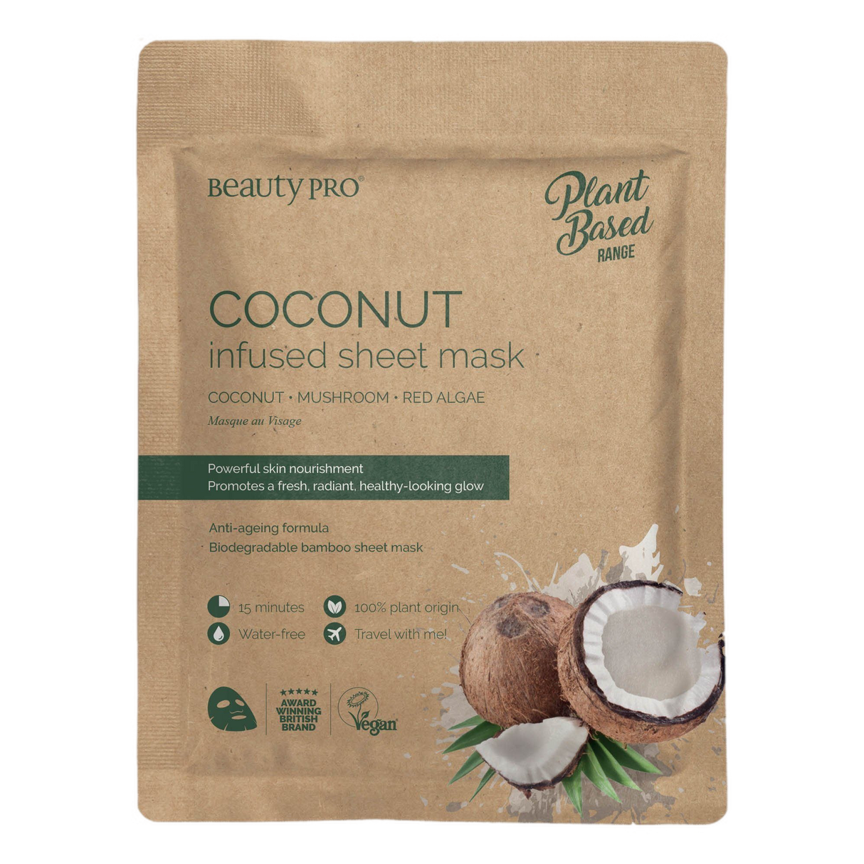 Beauty Pro Plant Based Coconut Infused ansiktsmaske