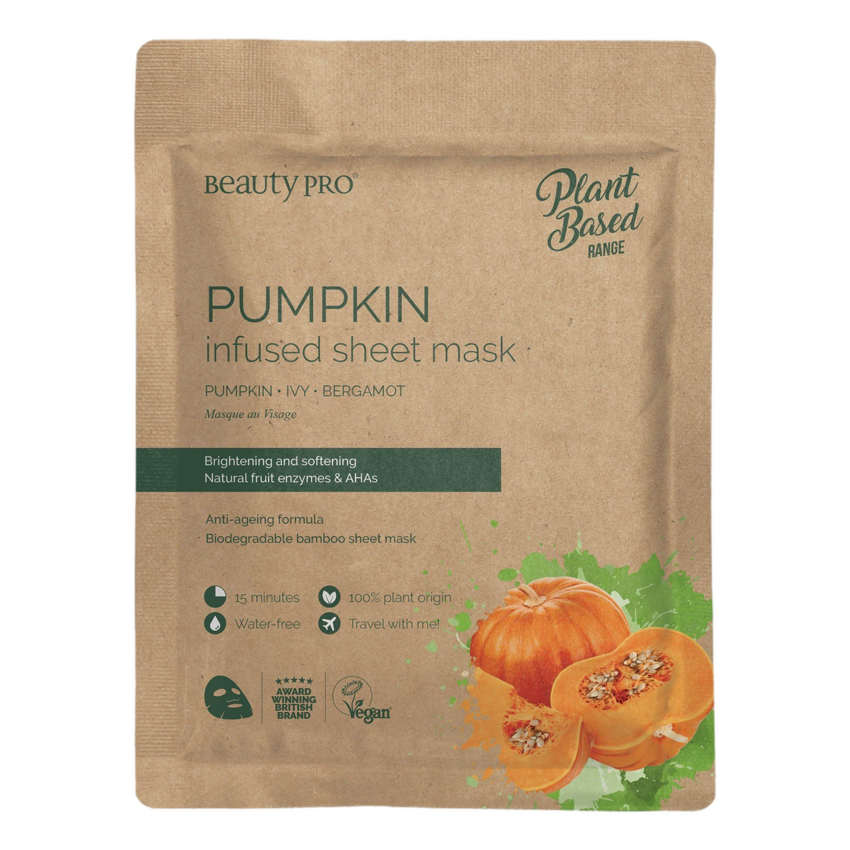 Beauty Pro Plant Based Pumpkin Infused ansiktsmaske