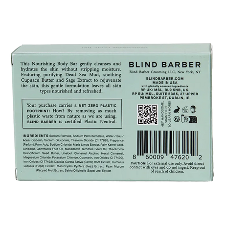 Blind Barber Nourishing Body Bar kroppssåpe 