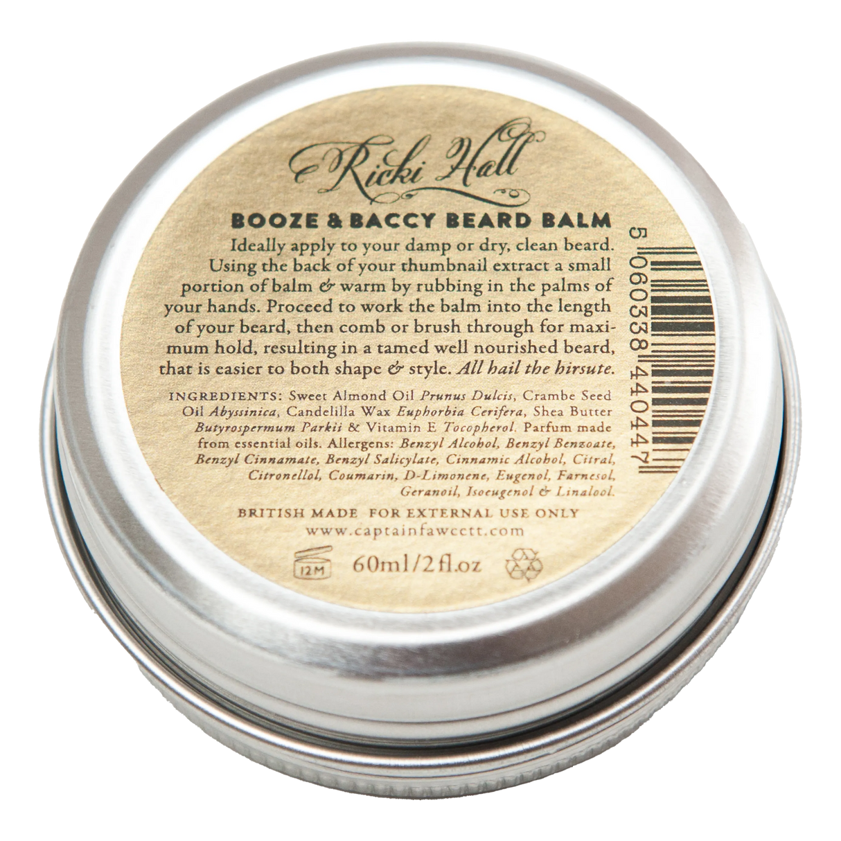 Captain Fawcett's Ricki Hall Booze & Baccy Beard Balm 