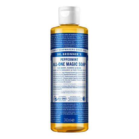 Dr. Bronner's 18-i-1 flytende såpe 240 ml Peppermynte