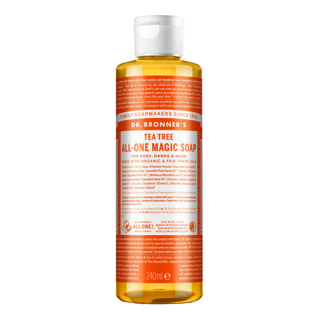 Dr. Bronner's 18-i-1 flytende såpe 240 ml Tetre