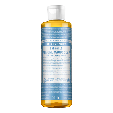 Dr. Bronner's 18-i-1 flytende såpe 240 ml Parfymefri