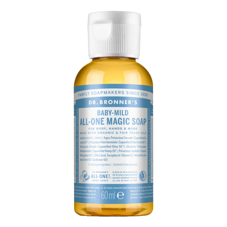 Dr. Bronner's 18-i-1 flytende såpe 60 ml Parfymefri