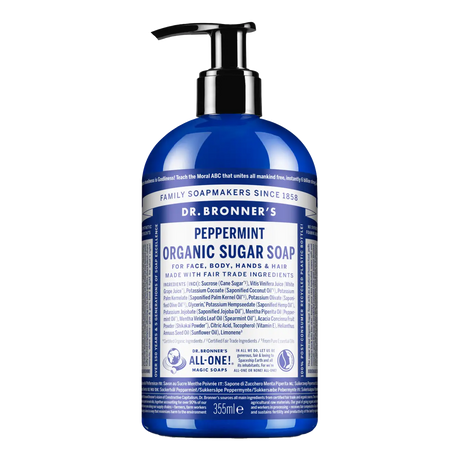 Dr. Bronner's økologisk sukkersåpe Peppermynte 