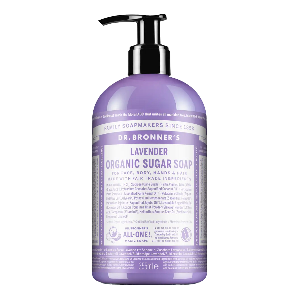 Dr. Bronner's økologisk sukkersåpe Lavendel 