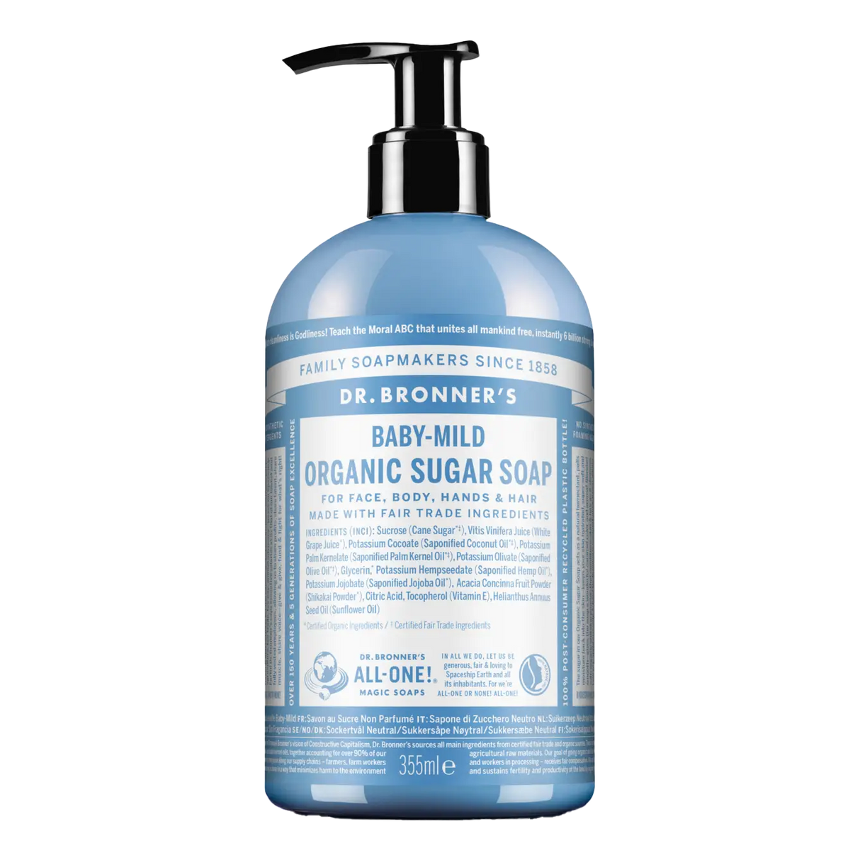 Dr. Bronner's økologisk sukkersåpe Parfymefri 