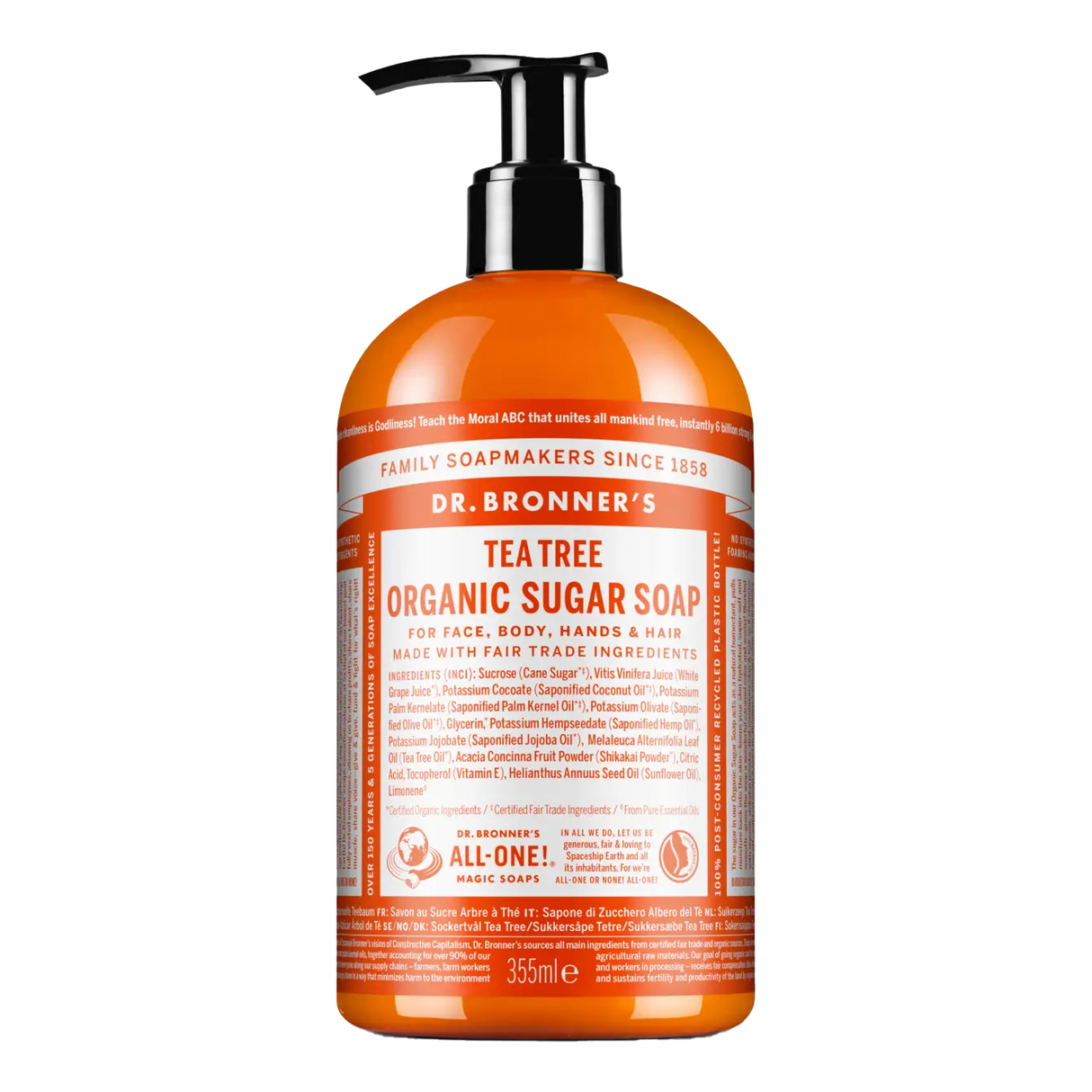 Dr. Bronner's økologisk sukkersåpe Tetre 