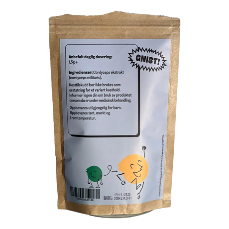 GNIST! Cordyceps dobbeltekstrakt pulver 100g 