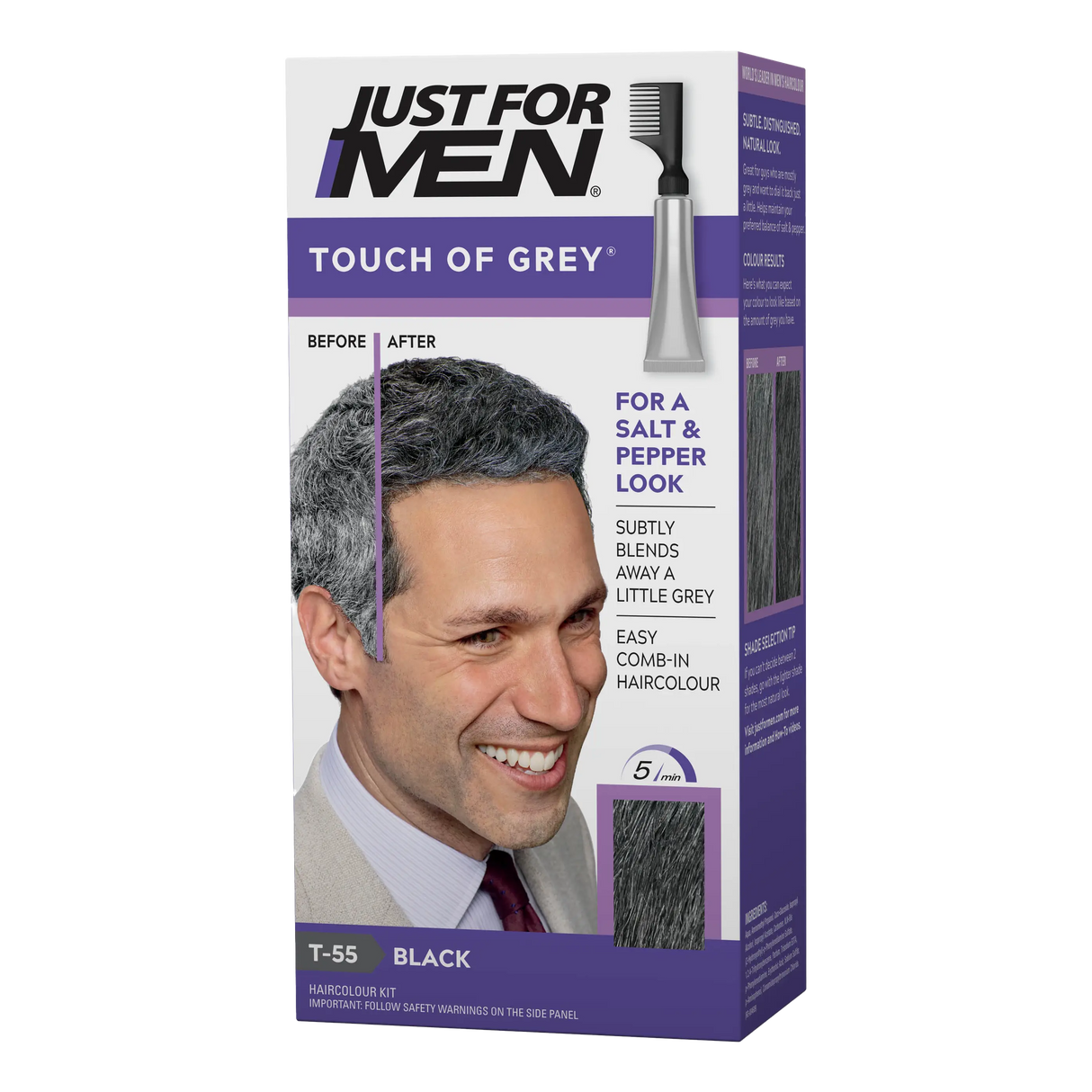 Just For Men hårfarge - Touch of Grey Sort 