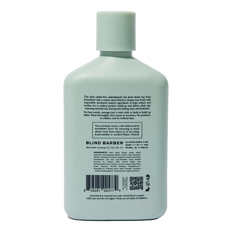 Blind Barber Lemongrass Tea Body Wash 