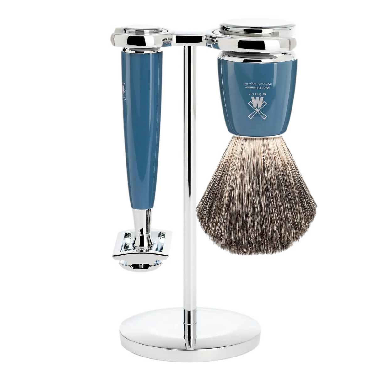 Mühle Rytmo barbersett 3 deler Pure Badger Petrol