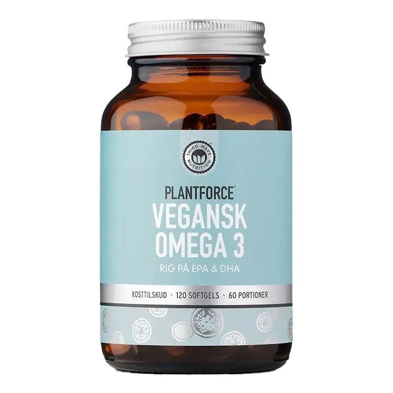 Plantforce Vegansk Omega 3 EPA & DHA 120 Vegkapsler 