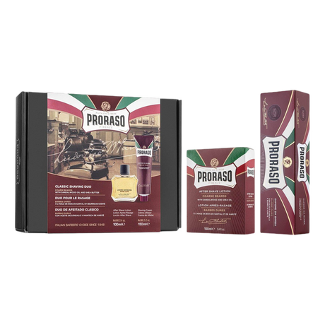 Proraso Duo Pack barberkrem og aftershave Sandeltre