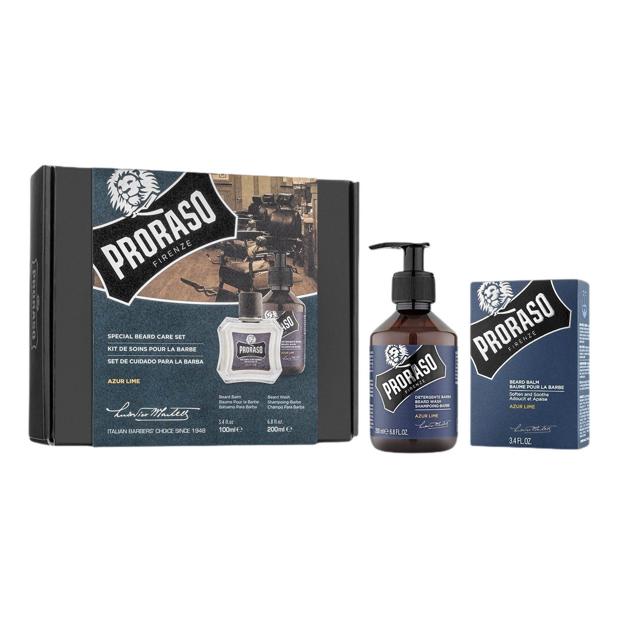 Proraso Duo Pack sjampo og skjegglotion Lime og mynte