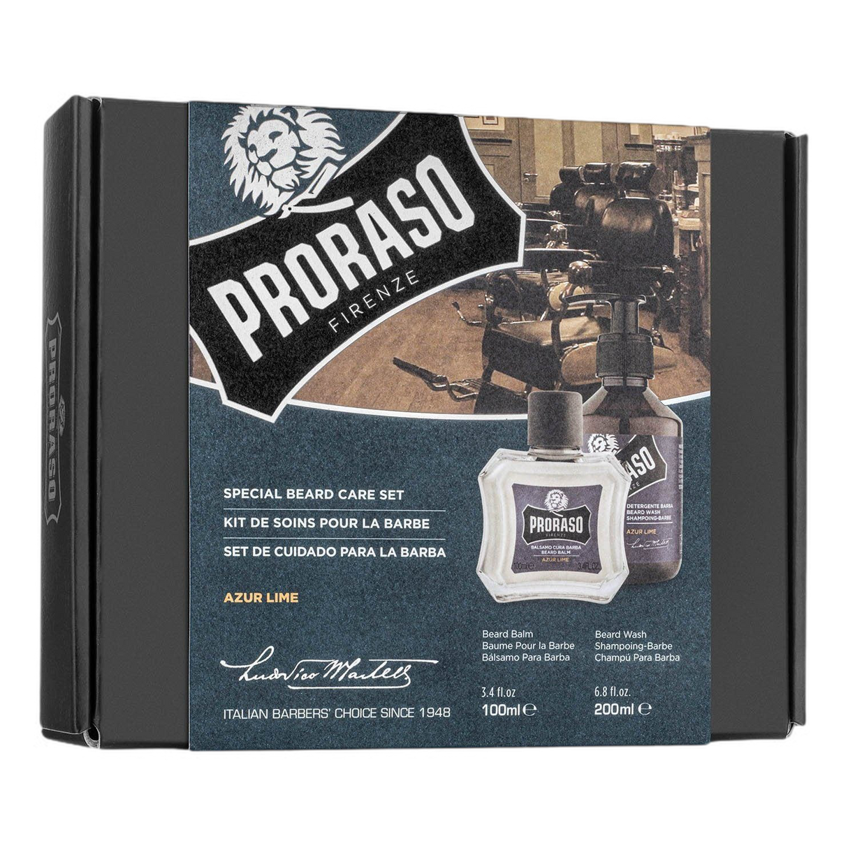 Proraso Duo Pack sjampo og skjegglotion Lime og mynte