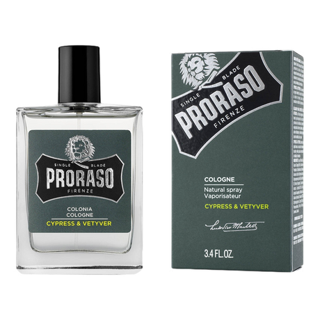 Proraso Single Blade Eau de Cologne - Sypress og vetiver