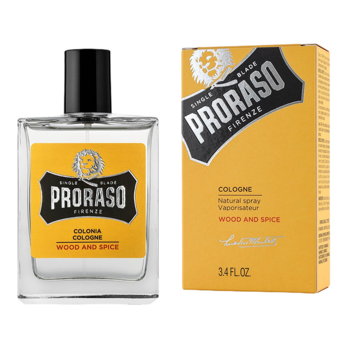 Proraso Single Blade Eau de Cologne - Tre og krydder