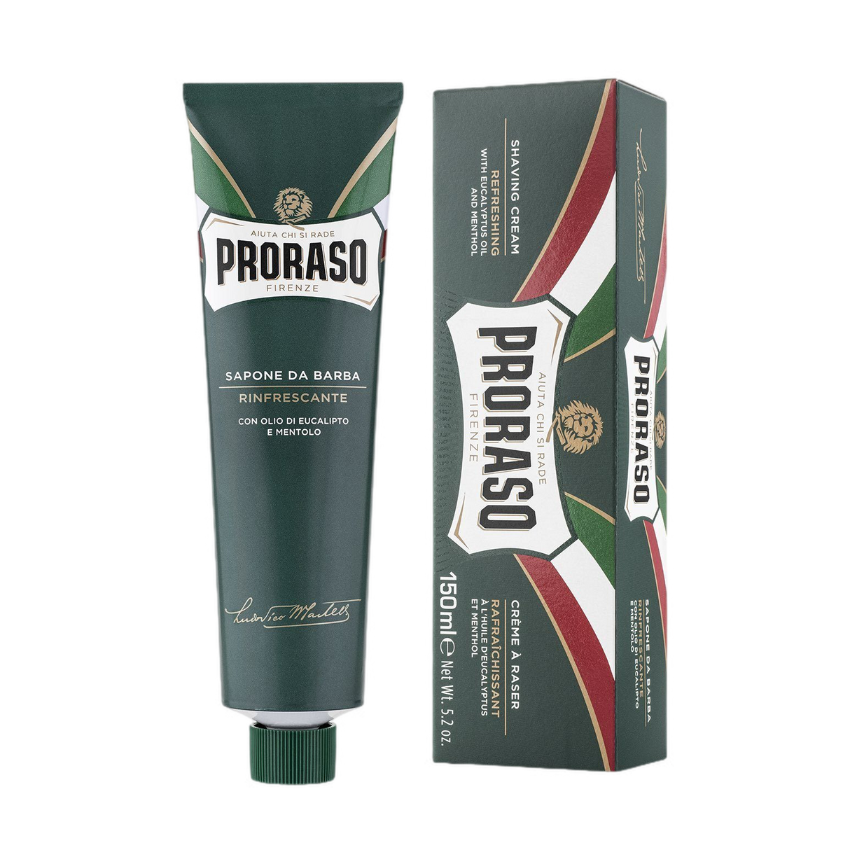 Proraso barberkrem i tube - Eukalyptus og mentol