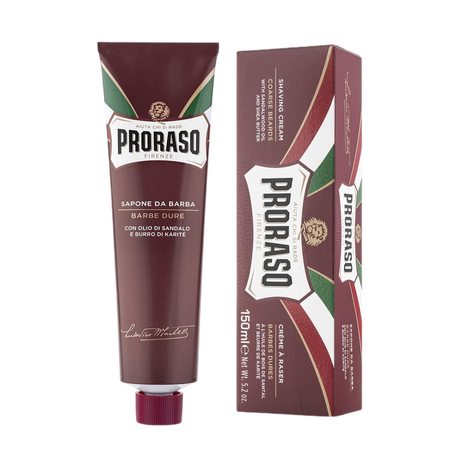 Proraso barberkrem i tube - Sandeltre og sheasmør