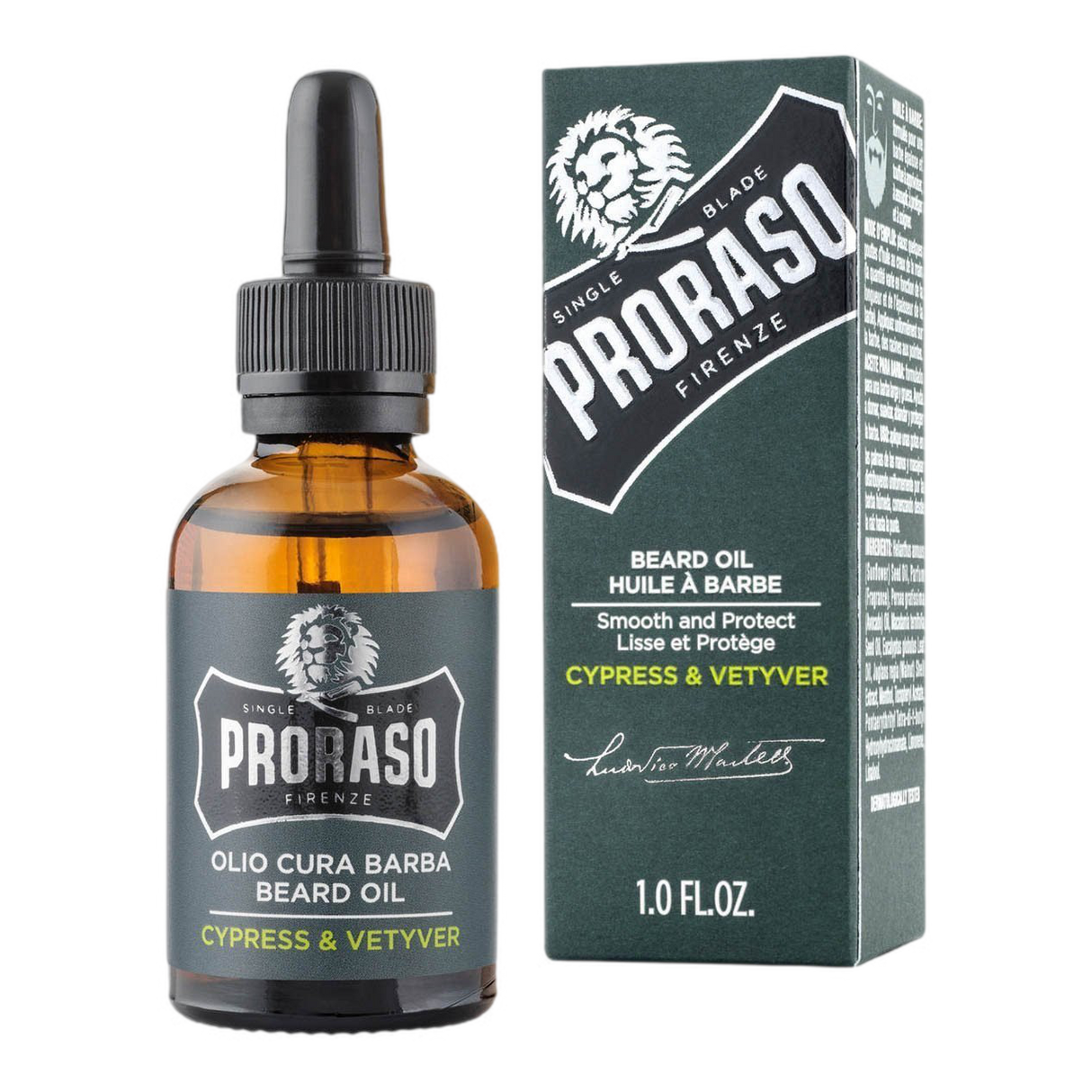 Proraso skjeggolje - Sypress og vetiver