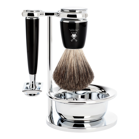 Mühle Rytmo barbersett 4 deler Pure Badger Sort