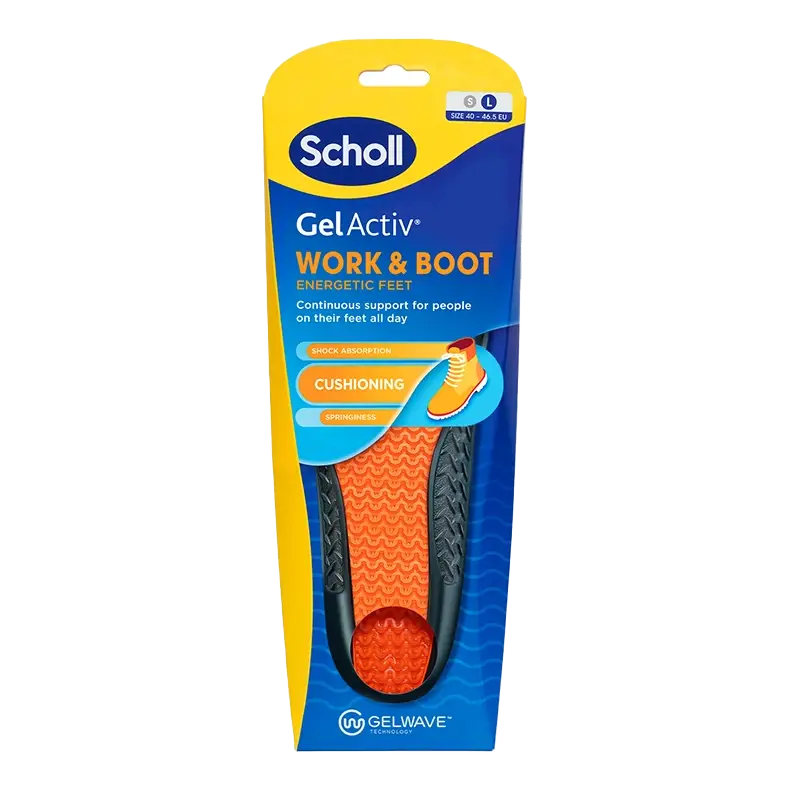 Scholl GelActiv Work & Boot innleggssåler L (40-46.5) 