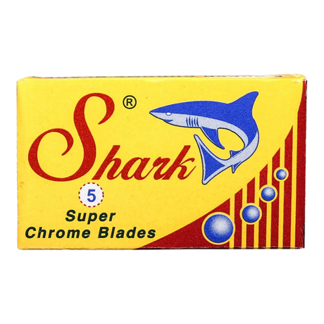 Shark Super Chrome tradisjonelle barberblader - 5-pakning