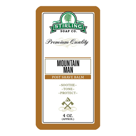 Stirling Soap Co. Post-Shave balm etterbarberingskrem Mountain Man 