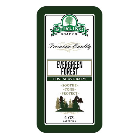 Stirling Soap Co. Post-Shave balm etterbarberingskrem Evergreen Forest 