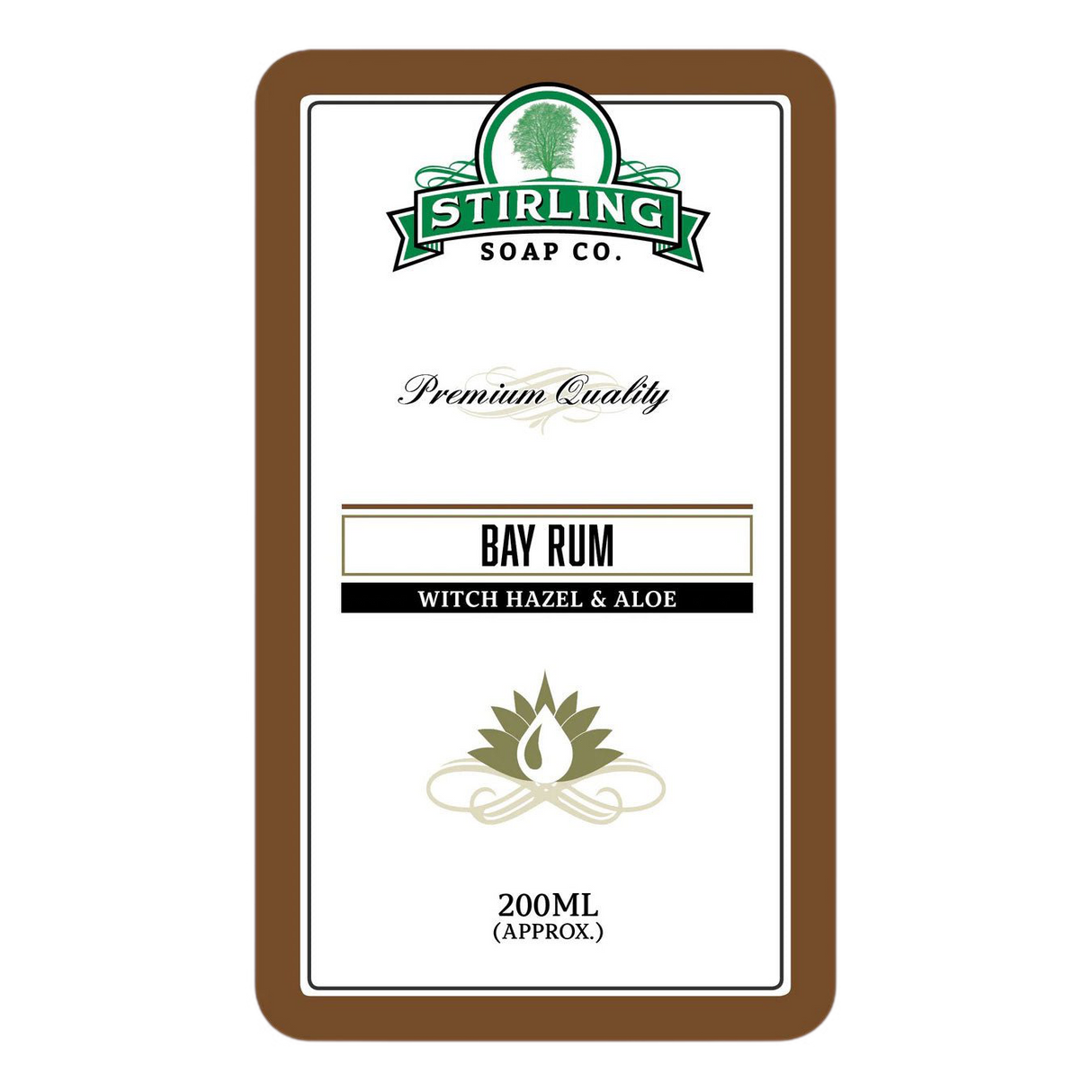 Stirling Soap Co. Witch Hazel and Aloe etterbarberingsvann Bay Rum