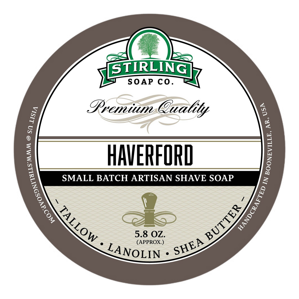 Stirling Soap Co. barbersåpe i skål Haverford