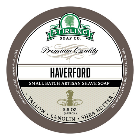 Stirling Soap Co. barbersåpe i skål Haverford