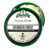 Stirling Soap Co. barbersåpe i skål Evergreen Forest 