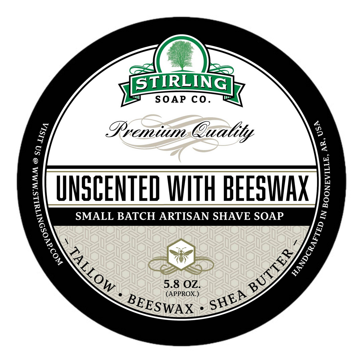 Stirling Soap Co. barbersåpe i skål Unscented