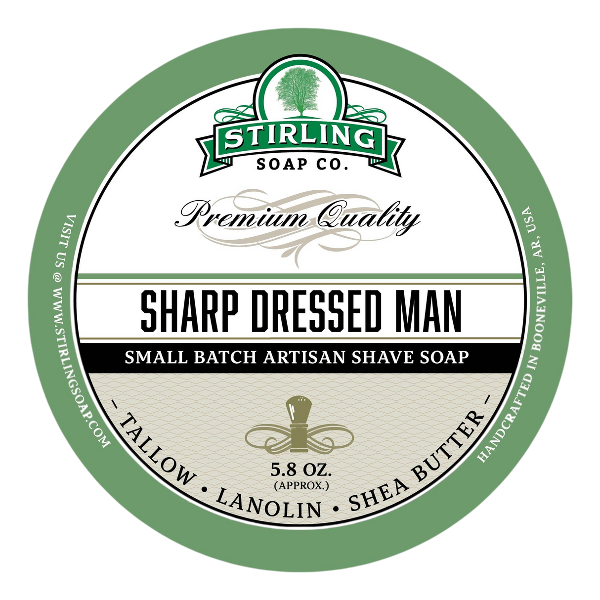 Stirling Soap Co. barbersåpe i skål Sharp Dressed Man