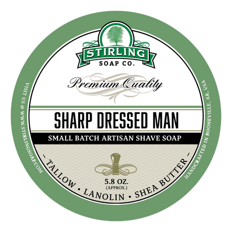 Stirling Soap Co. barbersåpe i skål Sharp Dressed Man