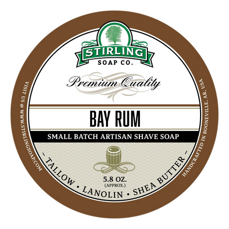 Stirling Soap Co. barbersåpe i skål Bay Rum