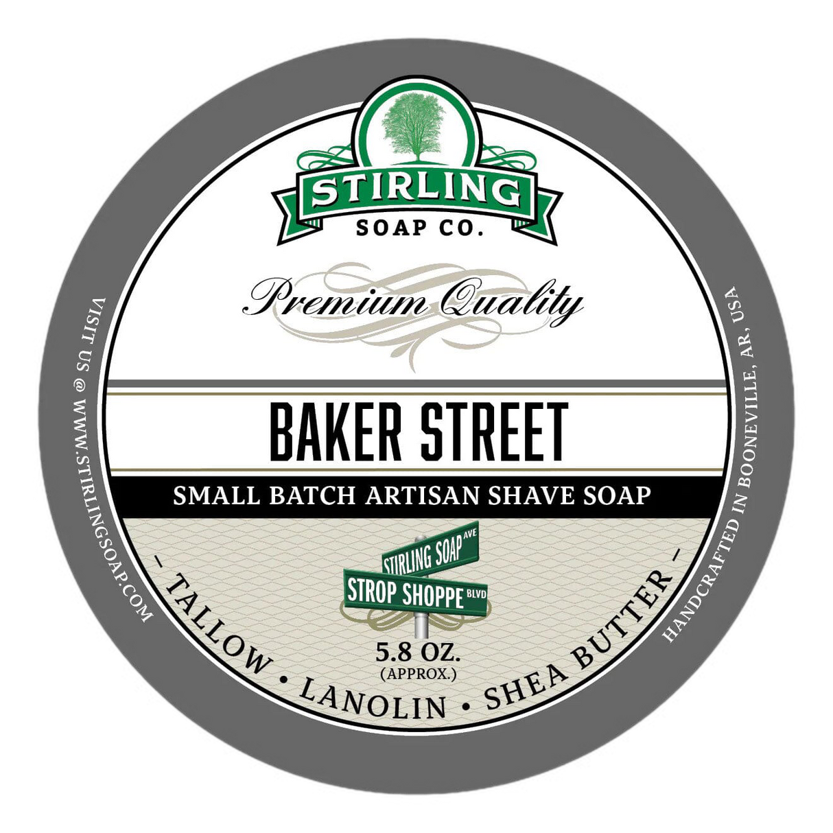 Stirling Soap Co. barbersåpe i skål Baker Street