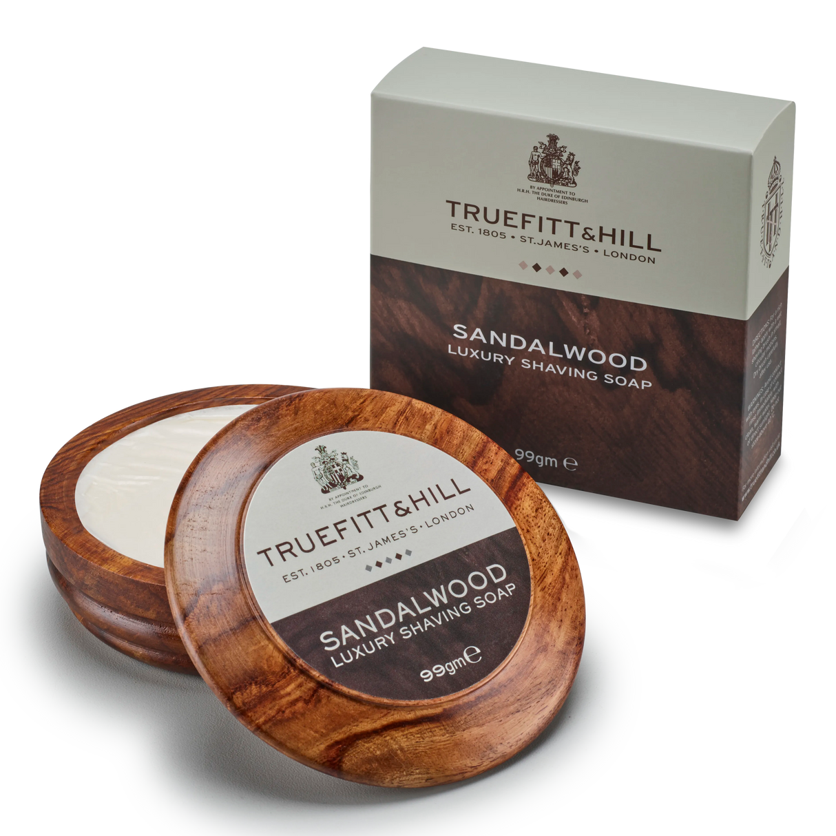 Truefitt & Hill Luxury barbersåpe i treskål - Sandalwood 