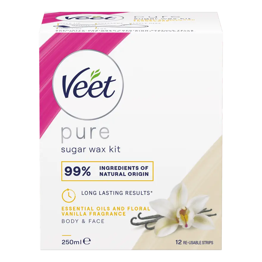 Veet Pure Sugar Wax Kit kropp & ansikt 