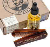 Captain Fawcett's gavesett - Private Stock Skjeggolje og kam