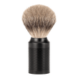 Mühle ROCCA Silvertip Badger barberkost i rustfritt stål Jet Black