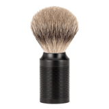 Mühle ROCCA Silvertip Badger barberkost i rustfritt stål Jet Black