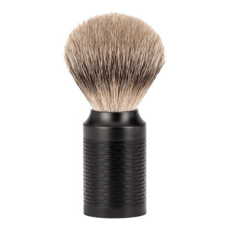 Mühle ROCCA Silvertip Badger barberkost i rustfritt stål Jet Black