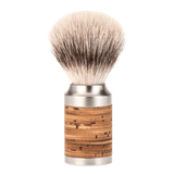 Mühle Rocca Silvertip Fibre barberkost i rustfritt stål Bjørkenever